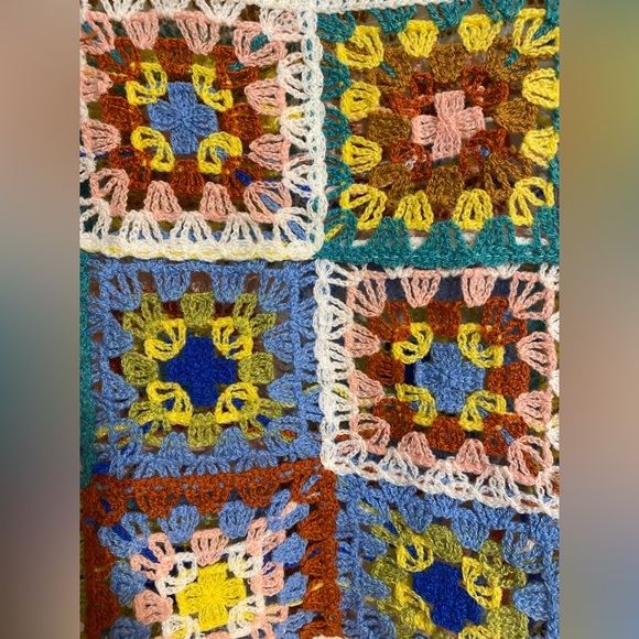 Sepia Hand Knit Crochet Colourful Coastal Sleeveless Summer Cover Up Tank Top - Picture 7 of 8